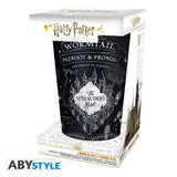 Harry Potter Large Glass 400ml Marauder'S Map Matte