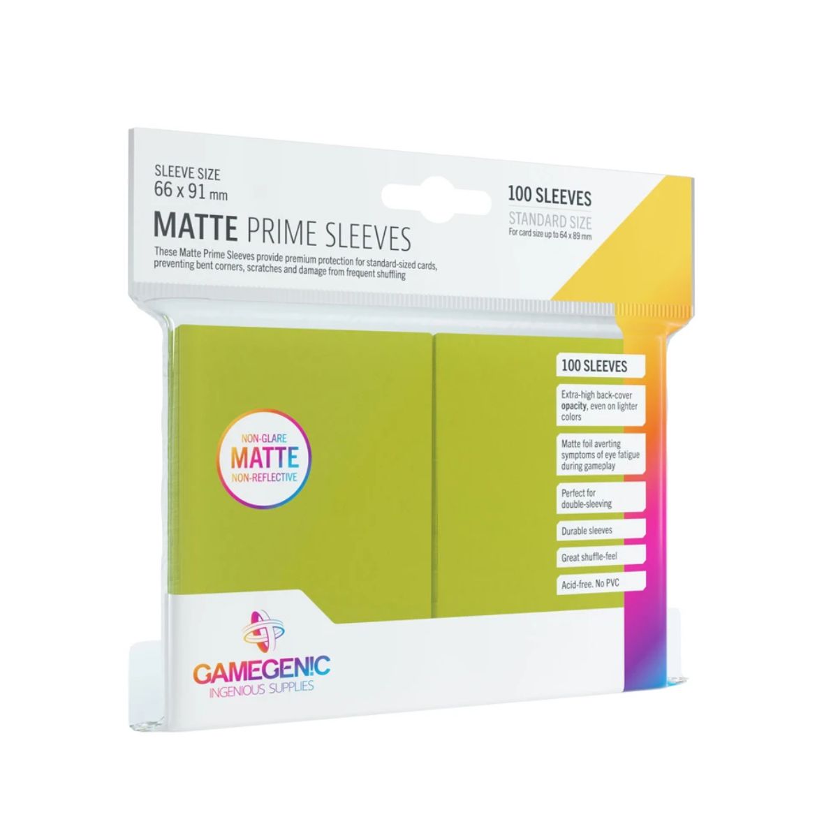 Gamegenic Matte PRIME Sleeves Lime