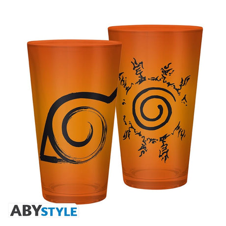 Naruto Shippuden Large Glass 400ml Konoha & Seal Box