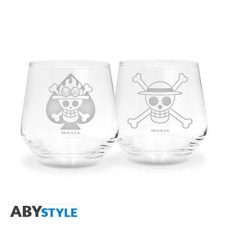 One Piece 2 Glass Set Luffy & Ace Europe