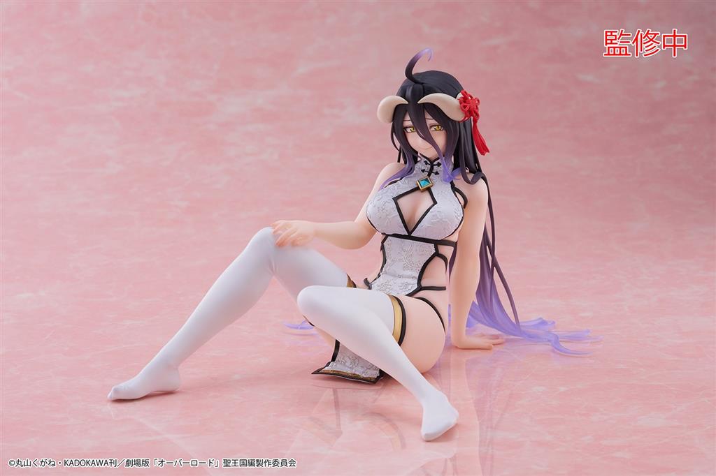 Overlord Desktop Cute Albedo Chinese Dress Figur (13 cm)
