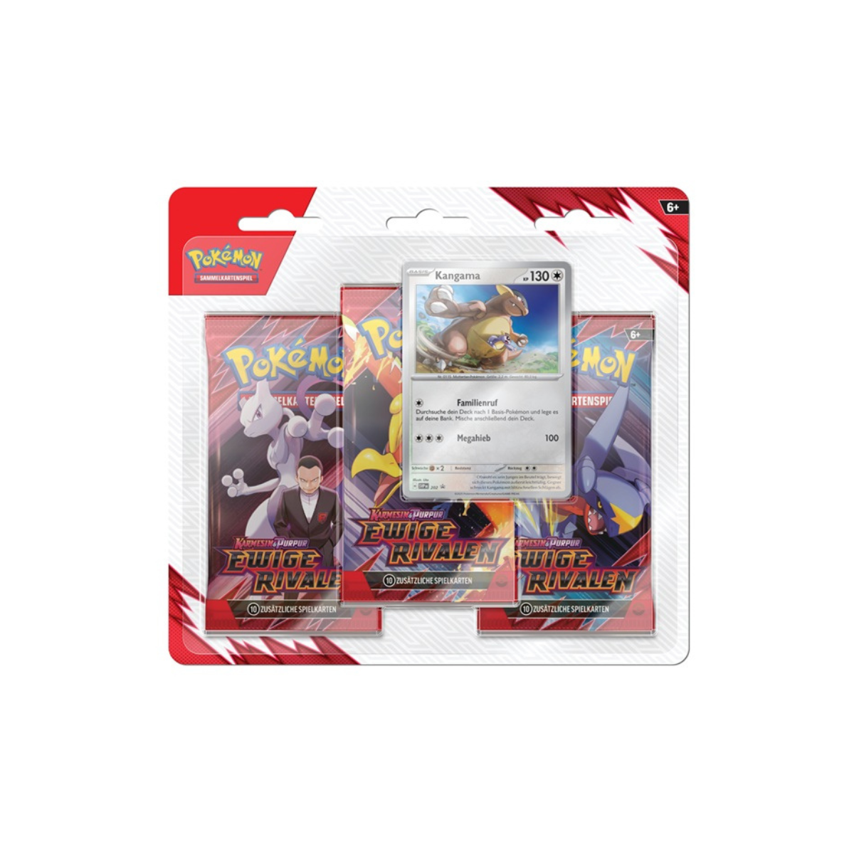 Pokémon Karmesin & Purpur Ewige Rivalen 3-Pack Blister Kangama Deutsch