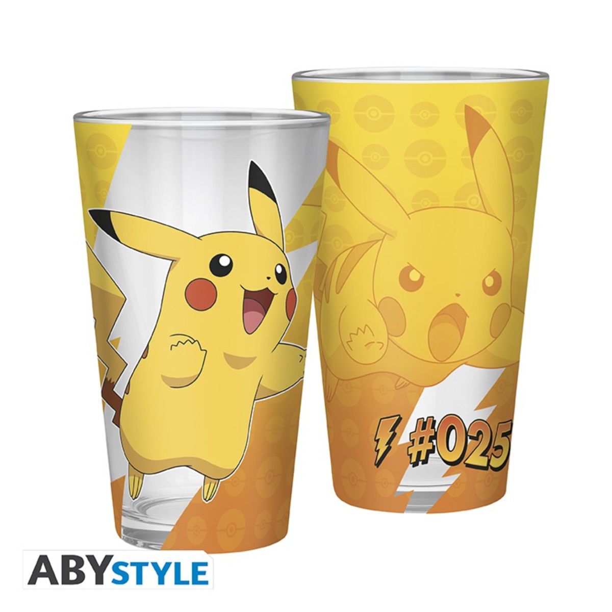 Pokemon Large Glass Premium 400ml Pikachu Foil