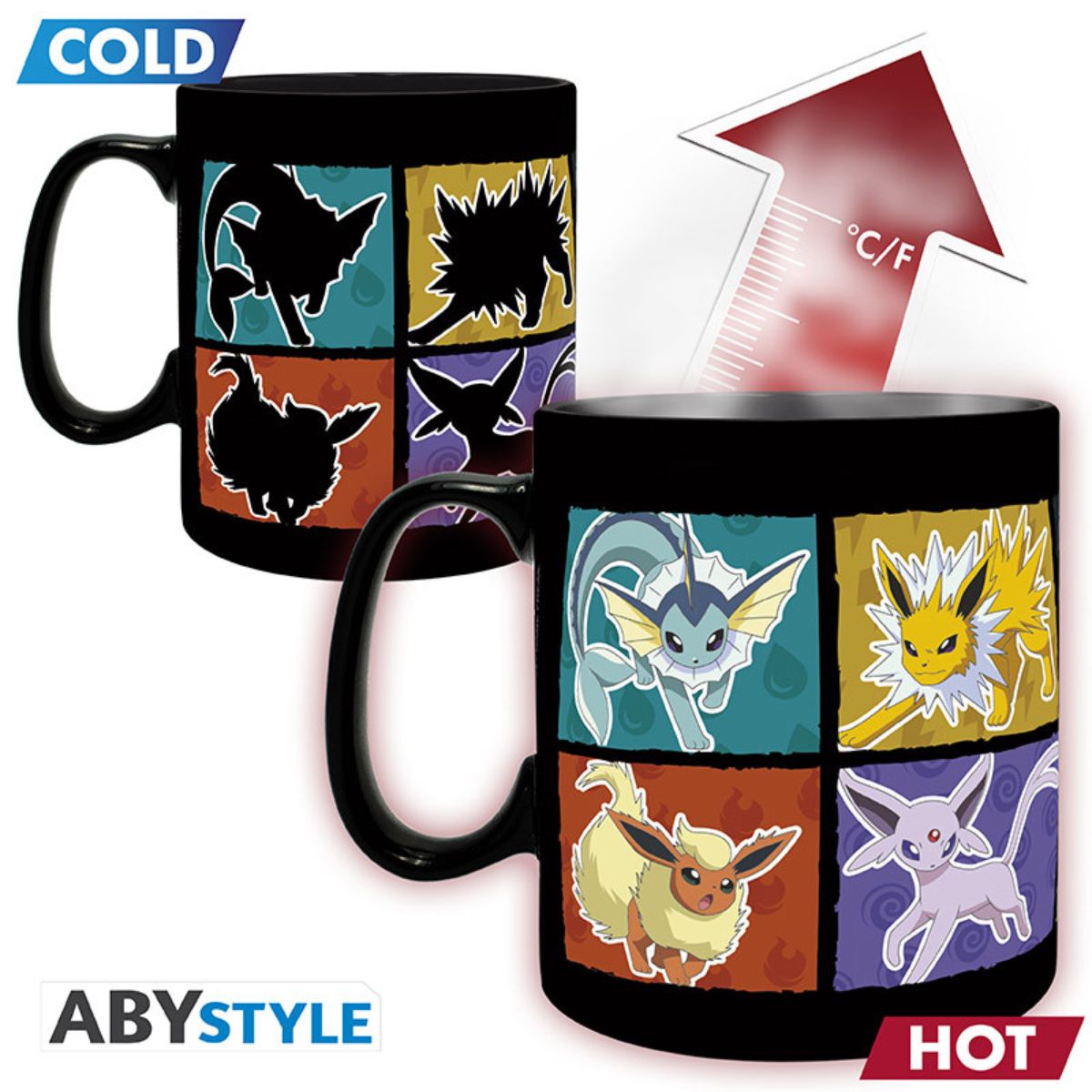 Pokemon Mug Heat Change 460 ml Eevee Cardboard Box