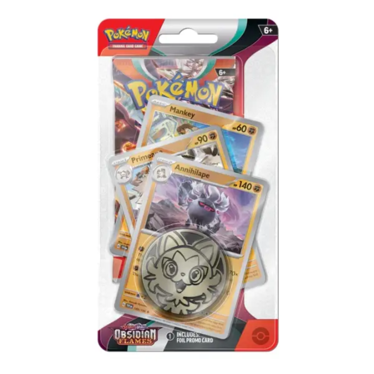 Pokémon Obsidian Flames Premium Checklane Blister Mankey Primeape Annihilape Englisch