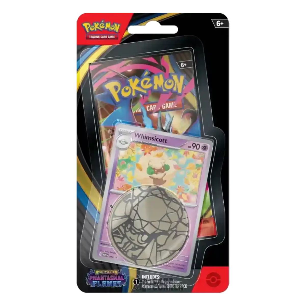 Pokémon Phantasmal Flames Checklane Blister Whimsicott Englisch