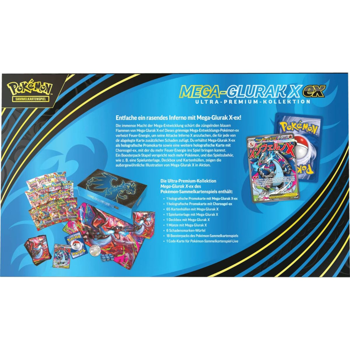 Pokémon Mega-Glurak X-ex Ultra-Premium-Kollektion Deutsch