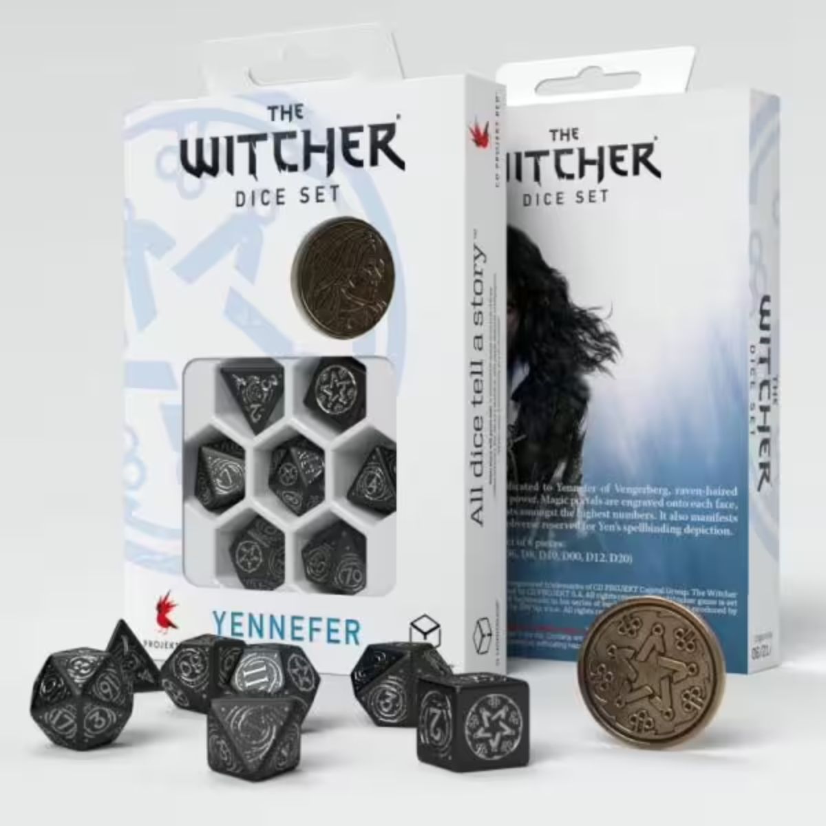 Q-Workshop The Witcher Dice Set Yennefer The Obsidian Star