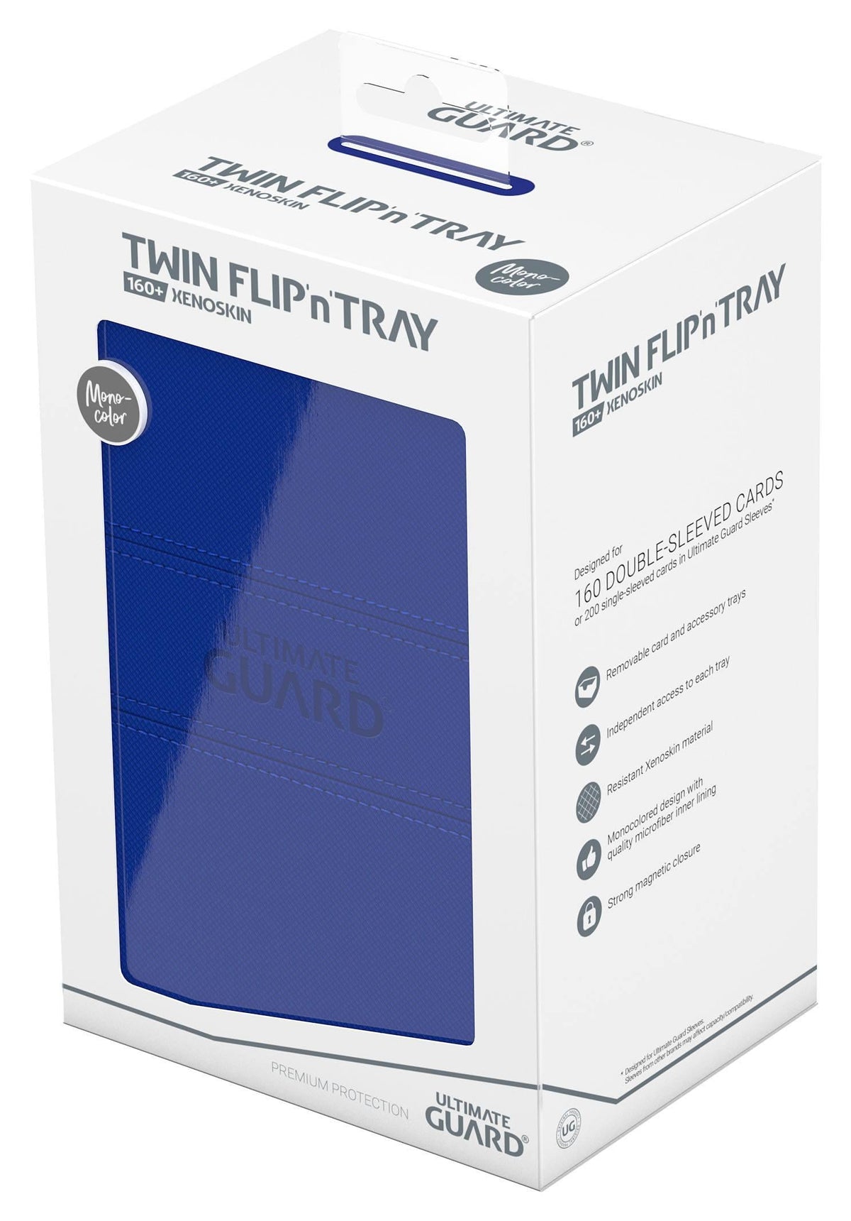 Ultimate Guard Twin Flip`n`Tray 160+ XenoSkin Monocolor Blau