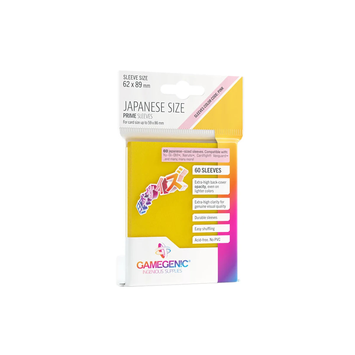 Gamegenic PRIME Japanese Sized Sleeves Gelb