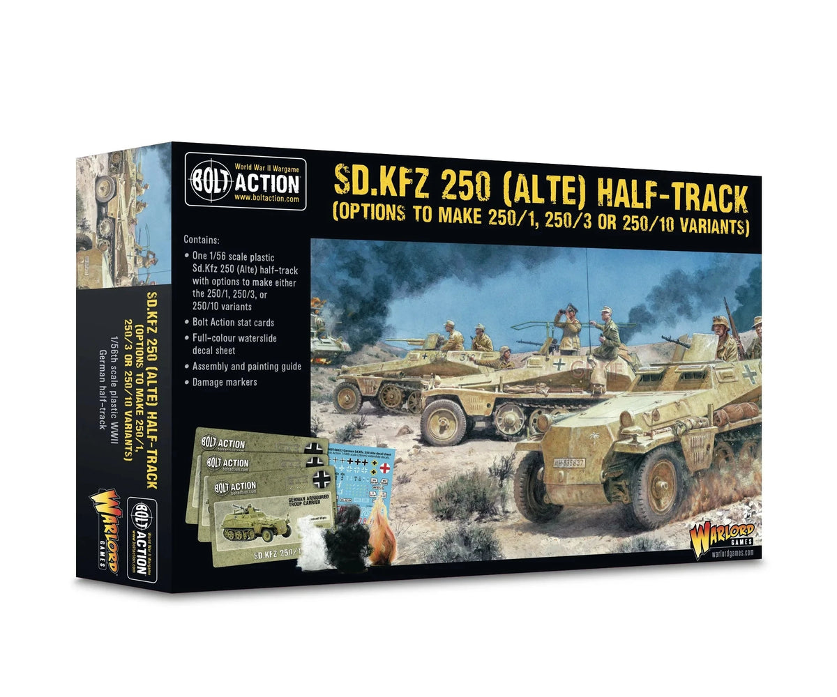 Bolt Action Sd.Kfz 250 (Alte) Half-Track (Options to make 250/1, 250/3 or 250/10 Variants)