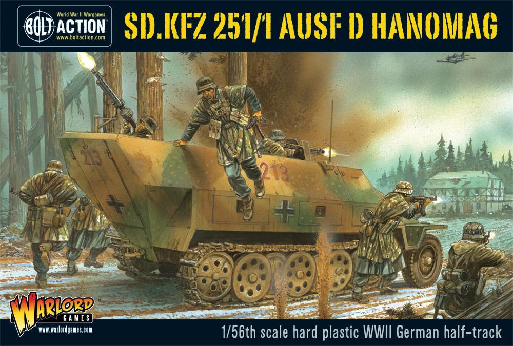 Bolt Action Sd.Kfz 251/1 Ausf D Halftrack Plastic Box Set