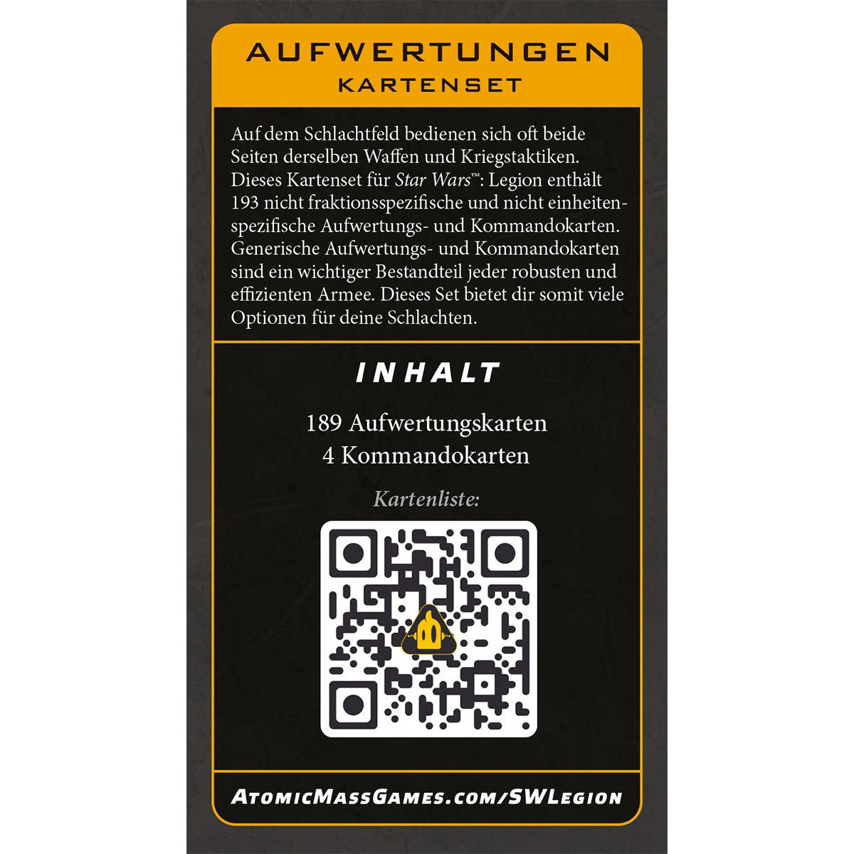 Star Wars: Legion – Aufwertungen Kartenset